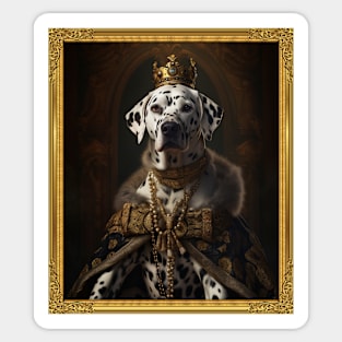 Majestic Dalmatian - Medieval Croatian King (Framed) Sticker